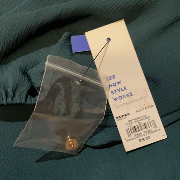 APT 9 Balloon Sleeve Peasant Top - Picture 5 of 7